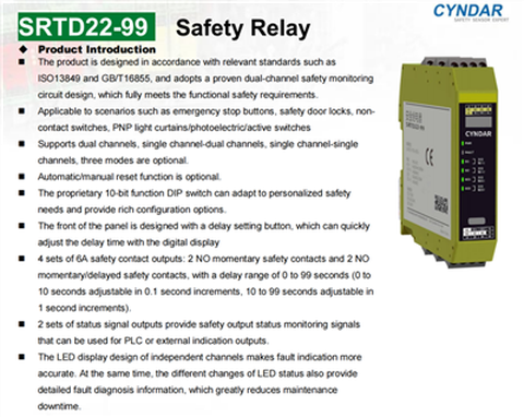 Fungsi reset yang ditangguhkan relay keselamatan